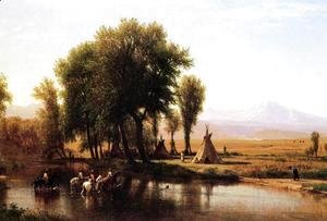 Thomas Worthington Whittredge - Indian Encampment on the Platte River