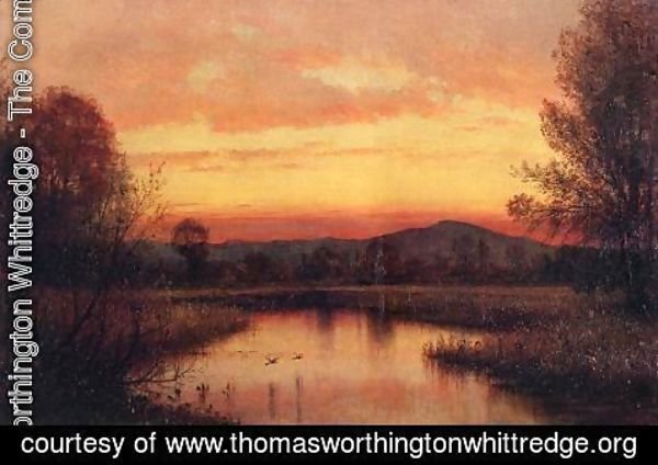 Thomas Worthington Whittredge - Twilight on the Marsh