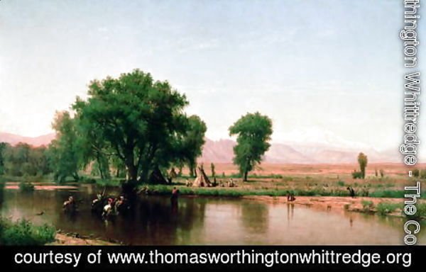 Thomas Worthington Whittredge - Crossing the Ford Platte River Colorado