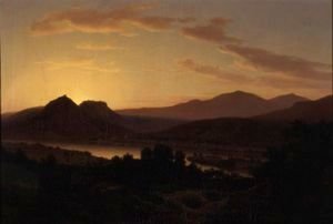 Sunrise, View Of Drachenfels From Rolandseck