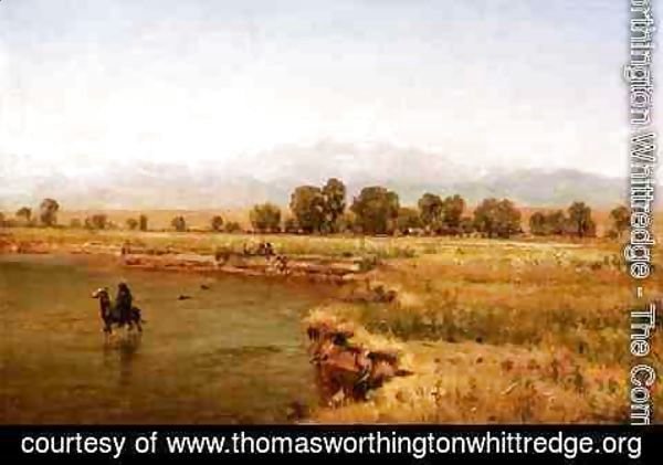 Thomas Worthington Whittredge - Indian Encampment on the Platte River, Colorado