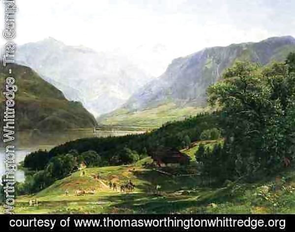 Thomas Worthington Whittredge - Travelers in the Swiss Alps