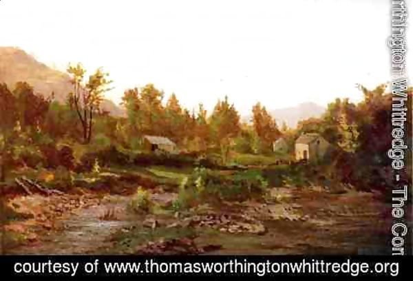 Thomas Worthington Whittredge - Landscape with Trees and Cattle