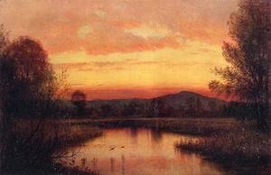 Thomas Worthington Whittredge - Twilight on the Marsh
