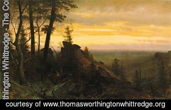 Thomas Worthington Whittredge - Twilight in the Shawangunk Mountains