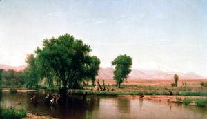 Thomas Worthington Whittredge - Crossing the Ford Platte River Colorado