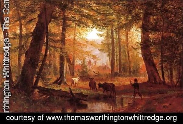 Thomas Worthington Whittredge - Crossing the Stream 1867