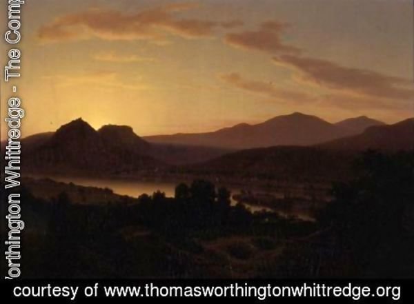Thomas Worthington Whittredge - Sunrise, View Of Drachenfels From Rolandseck
